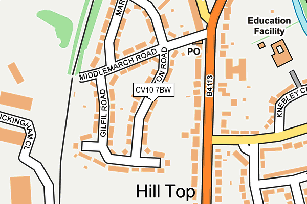 CV10 7BW map - OS OpenMap – Local (Ordnance Survey)