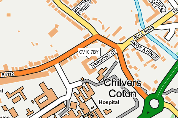 CV10 7BY map - OS OpenMap – Local (Ordnance Survey)