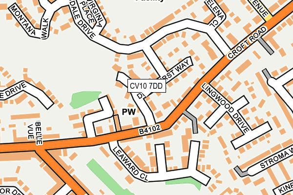 CV10 7DD map - OS OpenMap – Local (Ordnance Survey)