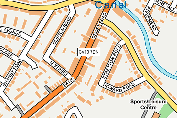 CV10 7DN map - OS OpenMap – Local (Ordnance Survey)