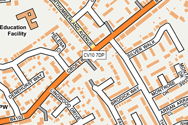 CV10 7DP map - OS OpenMap – Local (Ordnance Survey)