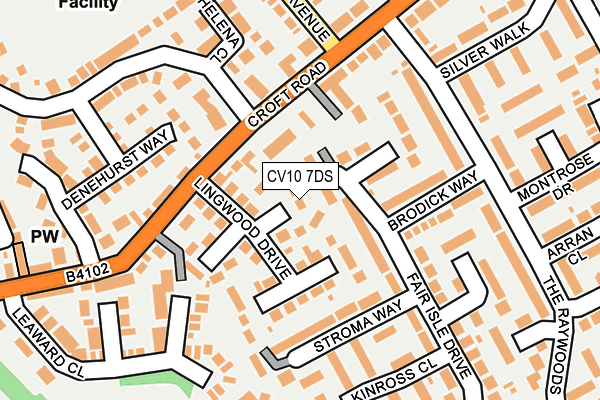 CV10 7DS map - OS OpenMap – Local (Ordnance Survey)