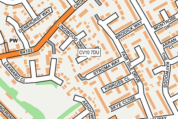 CV10 7DU map - OS OpenMap – Local (Ordnance Survey)