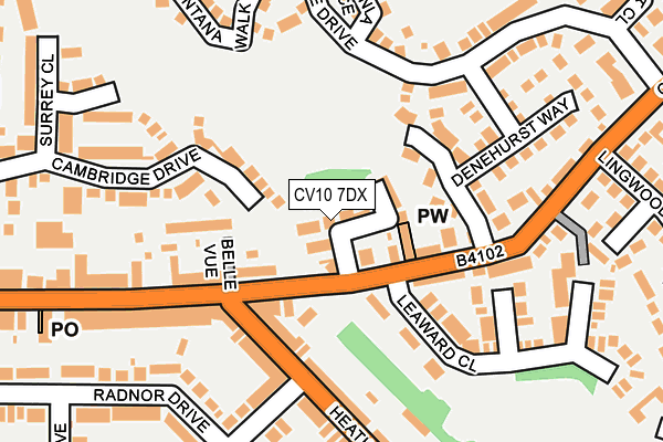 CV10 7DX map - OS OpenMap – Local (Ordnance Survey)