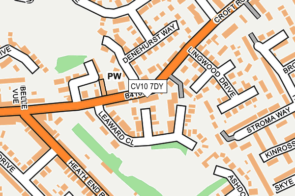 CV10 7DY map - OS OpenMap – Local (Ordnance Survey)