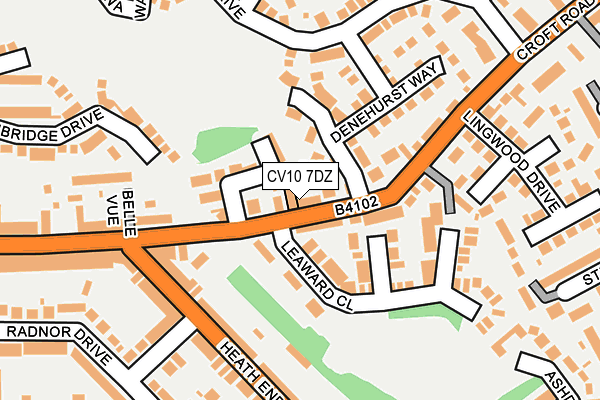 CV10 7DZ map - OS OpenMap – Local (Ordnance Survey)