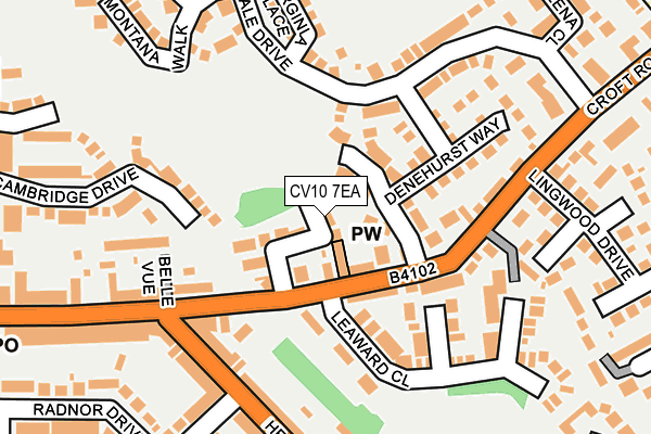 CV10 7EA map - OS OpenMap – Local (Ordnance Survey)