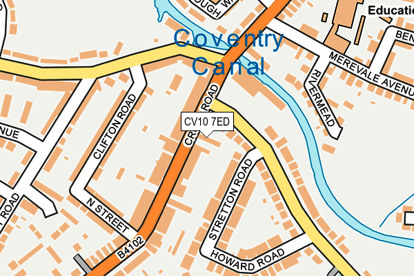 CV10 7ED map - OS OpenMap – Local (Ordnance Survey)