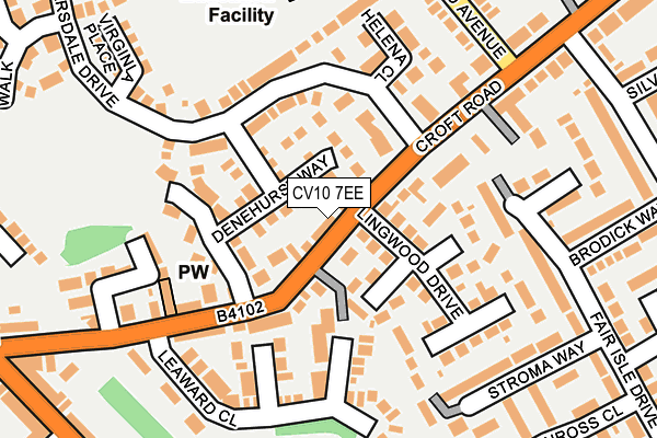 CV10 7EE map - OS OpenMap – Local (Ordnance Survey)