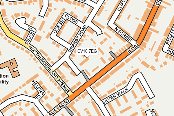CV10 7EG map - OS OpenMap – Local (Ordnance Survey)