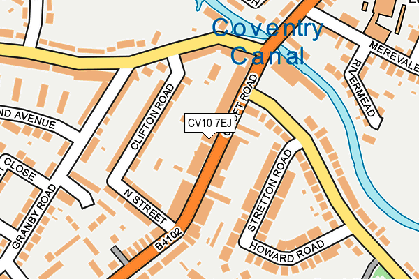 CV10 7EJ map - OS OpenMap – Local (Ordnance Survey)