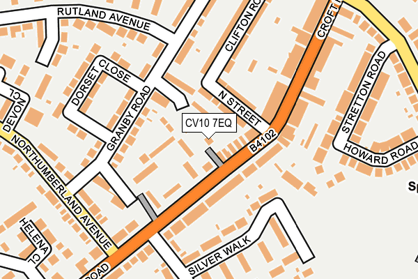 CV10 7EQ map - OS OpenMap – Local (Ordnance Survey)