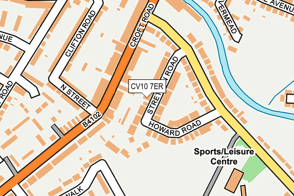 CV10 7ER map - OS OpenMap – Local (Ordnance Survey)