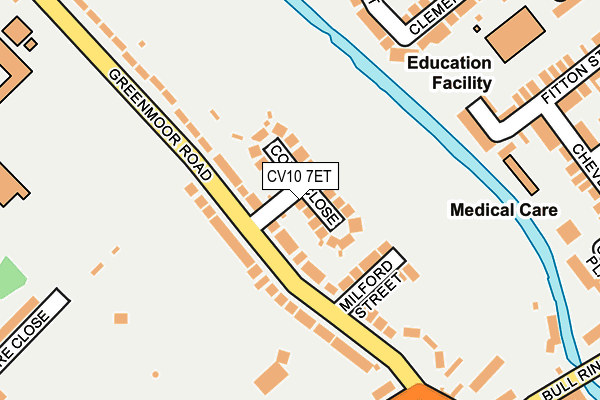 CV10 7ET map - OS OpenMap – Local (Ordnance Survey)