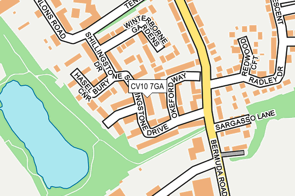 CV10 7GA map - OS OpenMap – Local (Ordnance Survey)