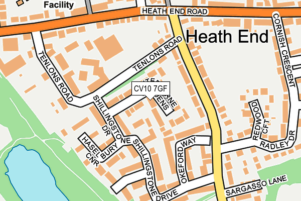 CV10 7GF map - OS OpenMap – Local (Ordnance Survey)