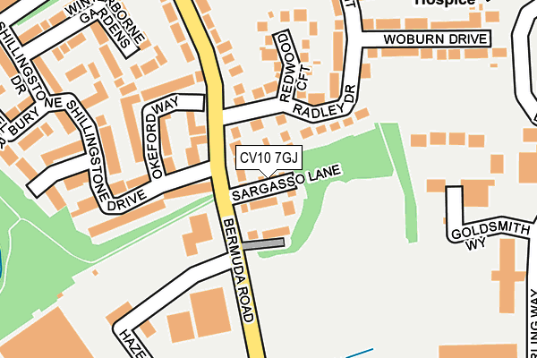 CV10 7GJ map - OS OpenMap – Local (Ordnance Survey)