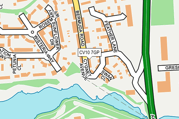 CV10 7GP map - OS OpenMap – Local (Ordnance Survey)