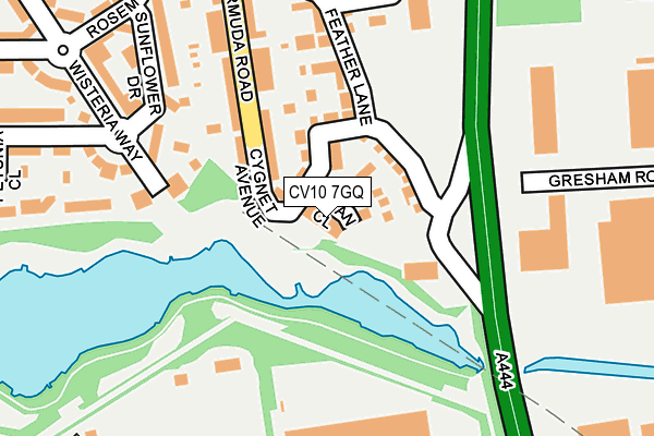 CV10 7GQ map - OS OpenMap – Local (Ordnance Survey)