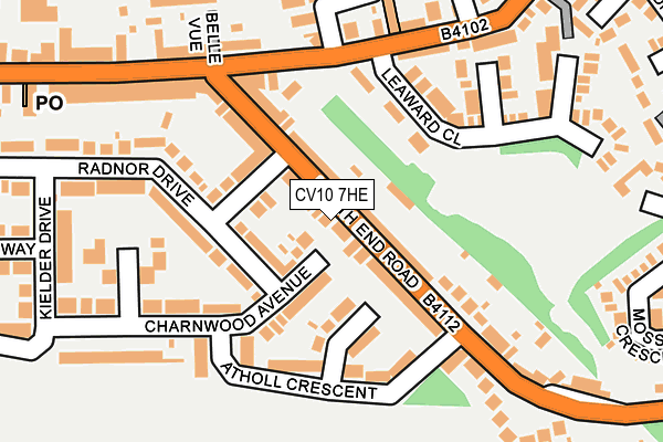 CV10 7HE map - OS OpenMap – Local (Ordnance Survey)