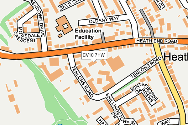 CV10 7HW map - OS OpenMap – Local (Ordnance Survey)