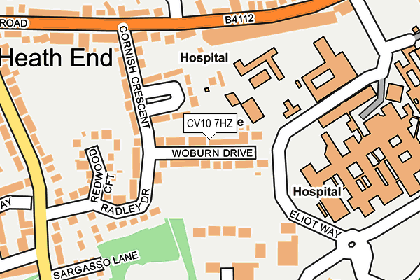 CV10 7HZ map - OS OpenMap – Local (Ordnance Survey)