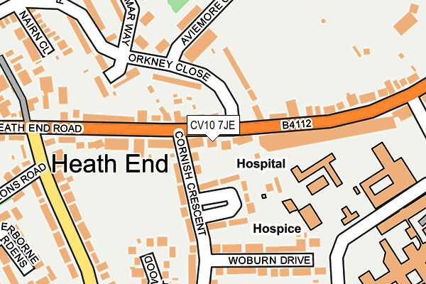 CV10 7JE map - OS OpenMap – Local (Ordnance Survey)