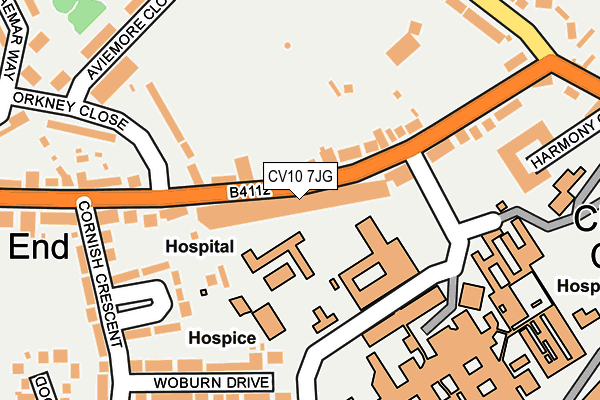 CV10 7JG map - OS OpenMap – Local (Ordnance Survey)