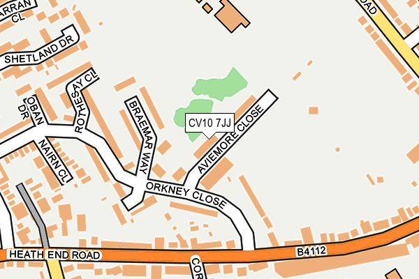 CV10 7JJ map - OS OpenMap – Local (Ordnance Survey)