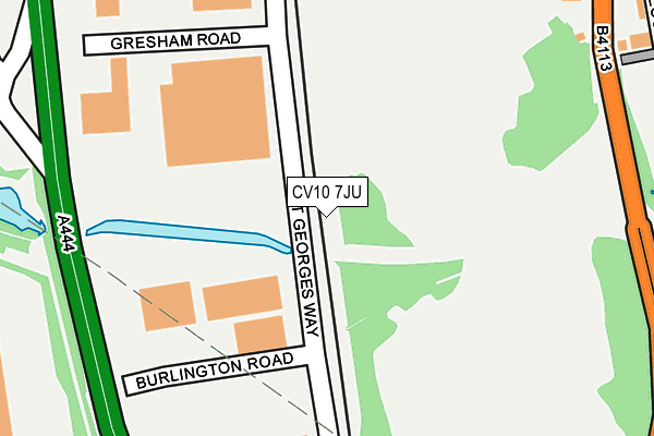 CV10 7JU map - OS OpenMap – Local (Ordnance Survey)