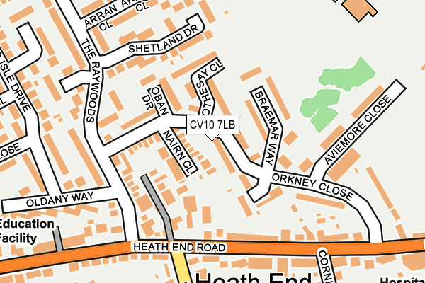 CV10 7LB map - OS OpenMap – Local (Ordnance Survey)