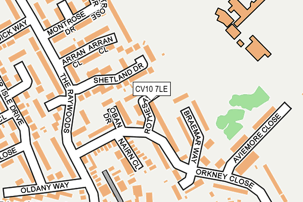 CV10 7LE map - OS OpenMap – Local (Ordnance Survey)