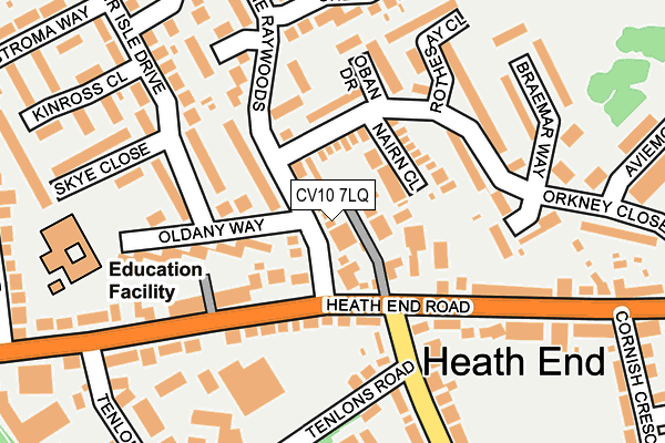 CV10 7LQ map - OS OpenMap – Local (Ordnance Survey)