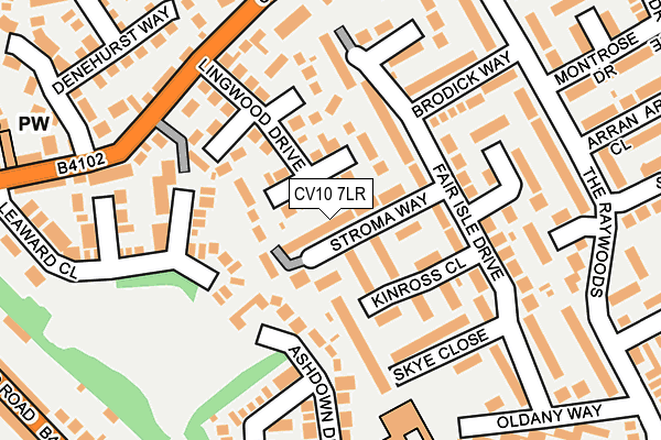 CV10 7LR map - OS OpenMap – Local (Ordnance Survey)
