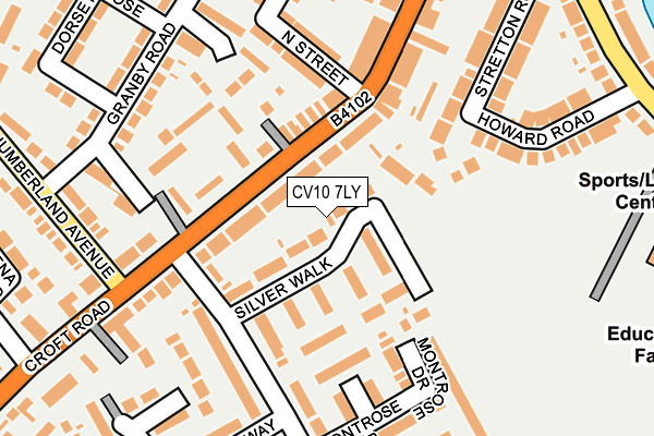 CV10 7LY map - OS OpenMap – Local (Ordnance Survey)