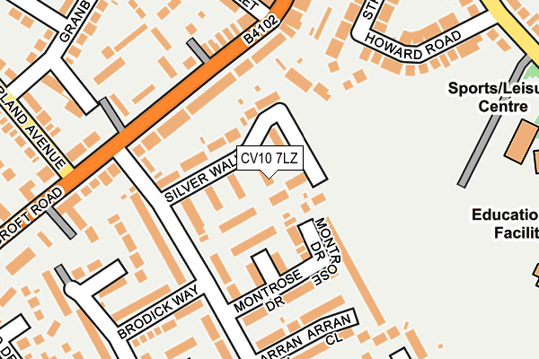 CV10 7LZ map - OS OpenMap – Local (Ordnance Survey)