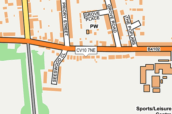 CV10 7NE map - OS OpenMap – Local (Ordnance Survey)