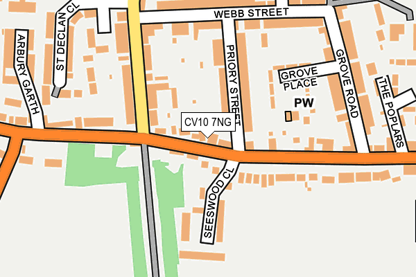 CV10 7NG map - OS OpenMap – Local (Ordnance Survey)