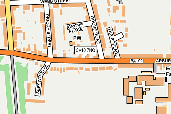 CV10 7NQ map - OS OpenMap – Local (Ordnance Survey)