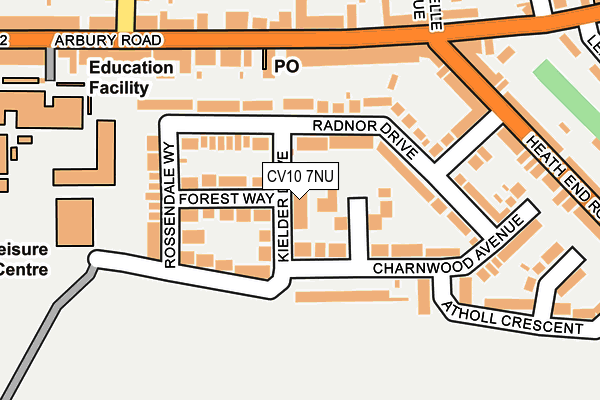 CV10 7NU map - OS OpenMap – Local (Ordnance Survey)