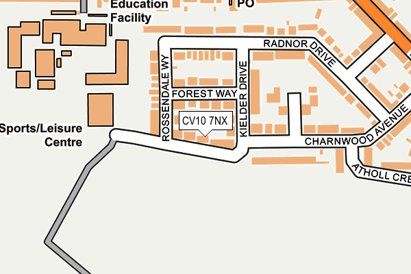 CV10 7NX map - OS OpenMap – Local (Ordnance Survey)