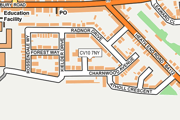 CV10 7NY map - OS OpenMap – Local (Ordnance Survey)