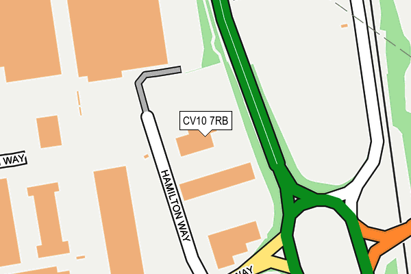 CV10 7RB map - OS OpenMap – Local (Ordnance Survey)