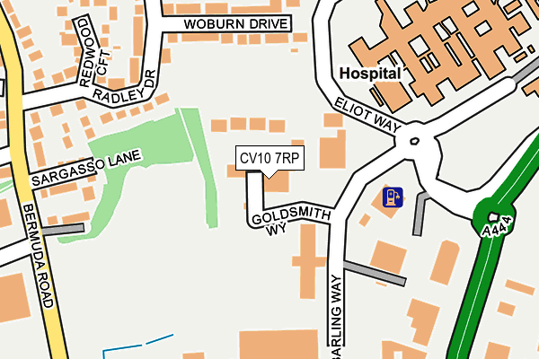 CV10 7RP map - OS OpenMap – Local (Ordnance Survey)