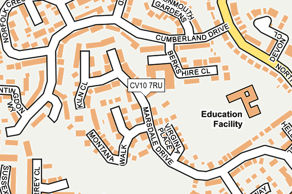 CV10 7RU map - OS OpenMap – Local (Ordnance Survey)