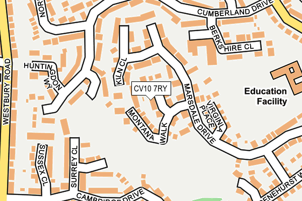 CV10 7RY map - OS OpenMap – Local (Ordnance Survey)