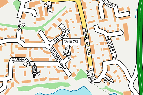 CV10 7SU map - OS OpenMap – Local (Ordnance Survey)