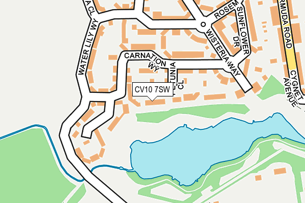 CV10 7SW map - OS OpenMap – Local (Ordnance Survey)