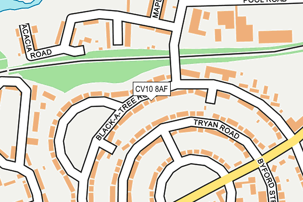 CV10 8AF map - OS OpenMap – Local (Ordnance Survey)