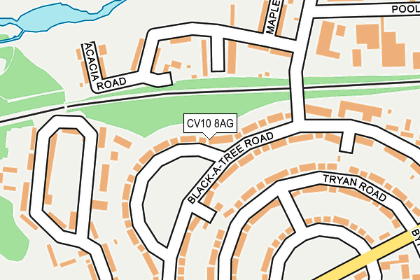 CV10 8AG map - OS OpenMap – Local (Ordnance Survey)